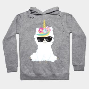 Unicorn Llama, Llama With Sunglasses, Little Llama Hoodie